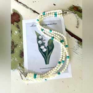 EUC Jay King Vintage early 80s MOP Turquoise Silver Necklace